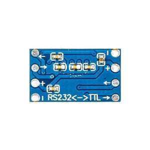Original Mini RS232 To TTL Converter Adaptor Module Board MAX3232 Serial Port - shown as a blue rectangular circuit board with surface-mount components and pin holes.