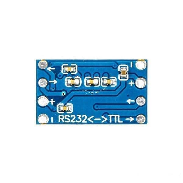 Original Mini RS232 To TTL Converter Adaptor Module Board MAX3232 Serial Port - shown as a blue rectangular circuit board with surface-mount components and pin holes.