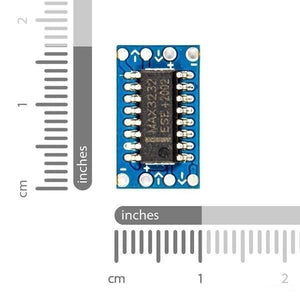 Original Mini RS232 To TTL Converter Adaptor Module Board MAX3232 Serial Port - a blue rectangular circuit board with a central chip and multiple pin headers.