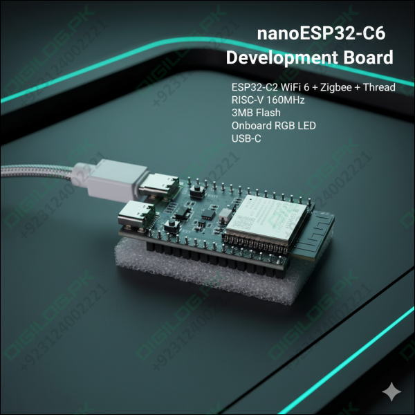 nanoESP32-C6 Development Board | ESP32-C6 WiFi 6 + Zigbee + Thread | RISC-V 160MHz | 8MB Flash | Onboard RGB LED | USB-C