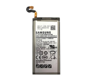 Original Samsung Galaxy S8 3000mAh Lithium-ion Battery Pull-out From Panels - with a flex cable connector, showing technical specifications and safety markings on its surface.