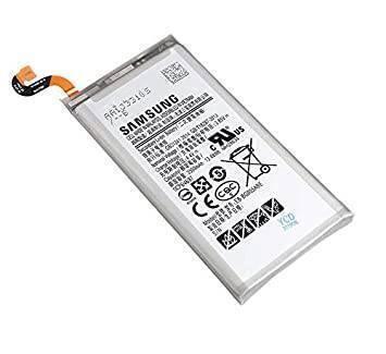 Original Samsung Galaxy S8 3000mAh Lithium-ion Battery Pull-out From Panels - a rectangular silver battery with a white label and a small orange ribbon cable connector.