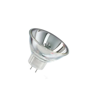 Osram 12V 100W Halogen Display Optic Lamp - a silver-toned conical reflector bulb with two metal pins at the base.