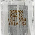 Osram 64432 S 35W Halogen Bulb GY6.35 Base 12V 600 Lumens - a clear capsule-shaped bulb with a visible internal filament and two metal pins at the base.