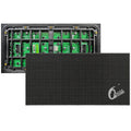 Outdoor P5 LED Display Module - the black front LED matrix and the green circuit board rear with ribbon cable connectors and power ports.