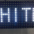P 10 White LED Display Panel LED Module - a rectangular grid of white LEDs illuminated to display the word WHITE.