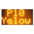 P10 Yellow LED Display Panel LED Module - a rectangular dot matrix module displaying the text "P10 Yellow" in bright yellow LEDs against a dark background.