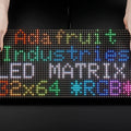 P5 Outdoor LED Panel Digital Screen Module 320x160mm 64x32 Dots Pixel RGB Full Color LED Advertising Board - displaying the text "Adafruit Industries LED MATRIX 32x64 *RGB*".