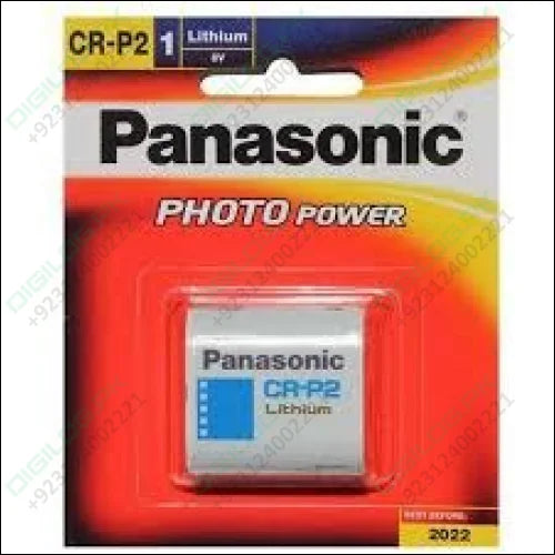 Panasonic CR-P2 Lithium Photo Battery - 6V CRP2 Battery Lithium