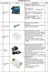 Part 2 Arduino Basics Kit For It Lab Punjab Government Eproc.punjab.gov.pk - a table showing a list of five components including an Arduino UNO R3, USB cable, clear case, power adaptor, and a breadboard.