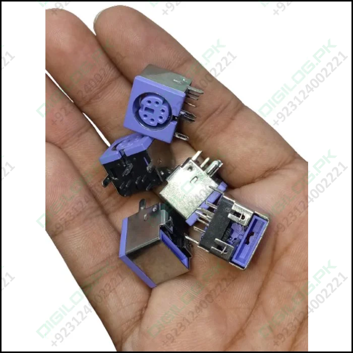 Pcb Mount 6 Pin Mini Din Socket Audio Video Connector - c