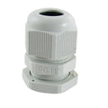 PG11 Cable Gland - a grey plastic circular cable connector with a threaded body and a tightening cap, shown against a plain white background.