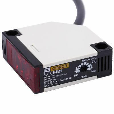 Photo Sensor For Disinfection Gate Lot - an Omron E3JK-R4M1 rectangular sensor with a red lens, sensitivity adjustment knob, and attached grey cable.