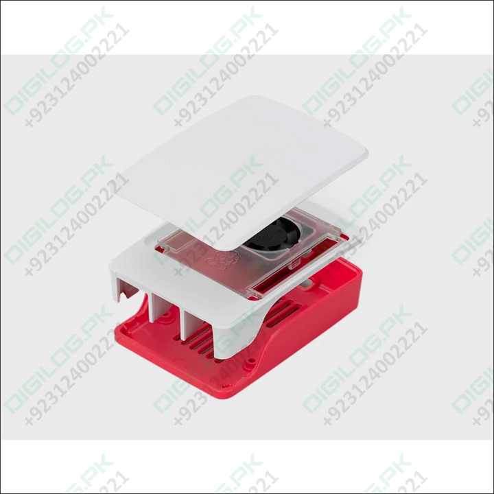 Official Raspberry Pi Case for Raspberry Pi 5 Built-in Cooling Fan Red/White Color