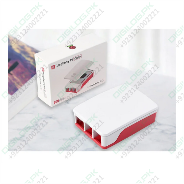 Official Raspberry Pi Case for Raspberry Pi 5, Built-in Cooling Fan, Red/White Color