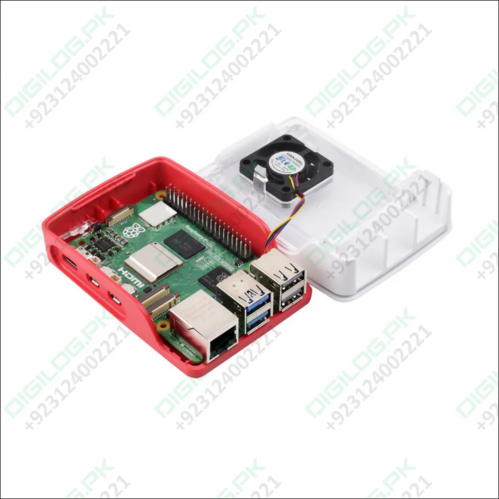 Official Raspberry Pi Case for Raspberry Pi 5 Built-in Cooling Fan Red/White Color