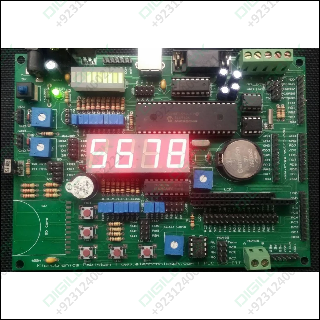 Pic Lab-iii Microchip Microcontroller Development Board
