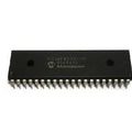 PIC16F877A 16F877A 16F 877A Microchip 40 Pin Microcontroller - a black, 40-pin integrated circuit chip with Microchip branding and text printed on its top surface.