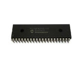 PIC16F877A 16F877A 16F 877A Microchip 40 Pin Microcontroller - a black, 40-pin integrated circuit chip with Microchip branding and text printed on its top surface.