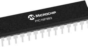 PIC16F883 IC Microcontroller 16F883 - a black rectangular integrated circuit chip with silver metal pins along its sides and white text printed on top.