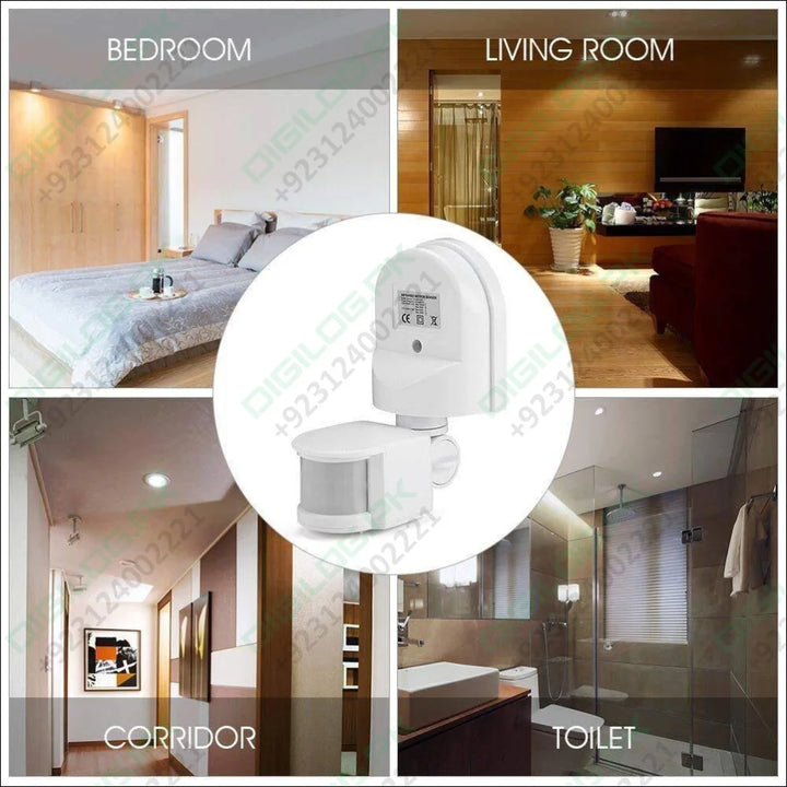 220V Automatic Infrared PIR LED Motion Sensor Detector