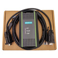 PLC MPI/DP/PPI Programming Cable for Siemens S7 200/300/400 S7-200 S7-300 S7-400 6ES7 972-0CB20-0XA0 USB-MPI+ PC USB-PPI,USB/MPI PC Adapter USB Cable - an AMSAMOTION adapter with MPI, Power, and USB LED indicators, resting on its cardboard box.