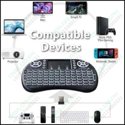 Portable Mini Wireless Keyboard Controller With Touchpad