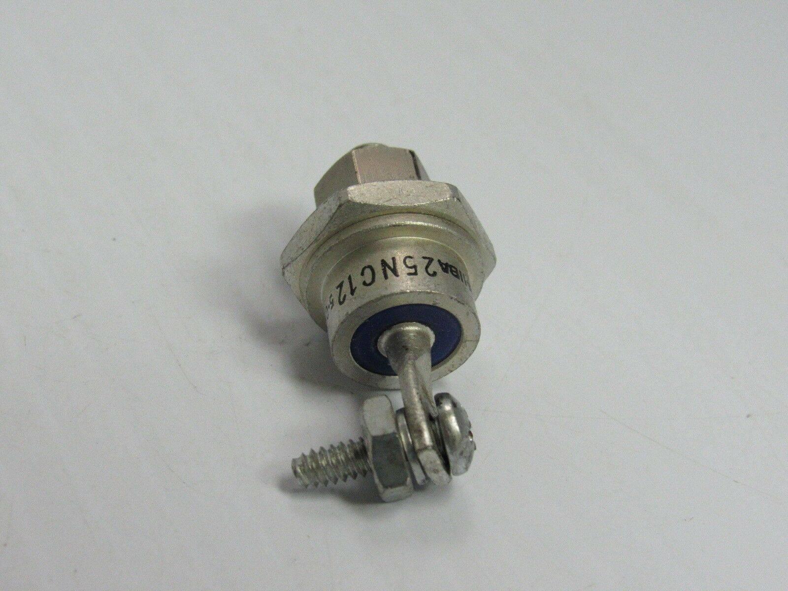 Power Diode 25A 1000V - a silver-colored stud-mount diode with a threaded base, a blue insulator ring, and a terminal lug attached with a screw and nut.