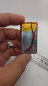 2000mAh 3.7V Lithium-ion battery - product video, preview showing rectangular battery with wires and a white connector