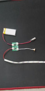 Light Painting Night Light Charging Touch Infinite Dimming PCBA Circuit Board Crafts Lighting Control Board Accessories - product video, preview showing a small circuit board connected to a battery, LED strip, and touch sensor