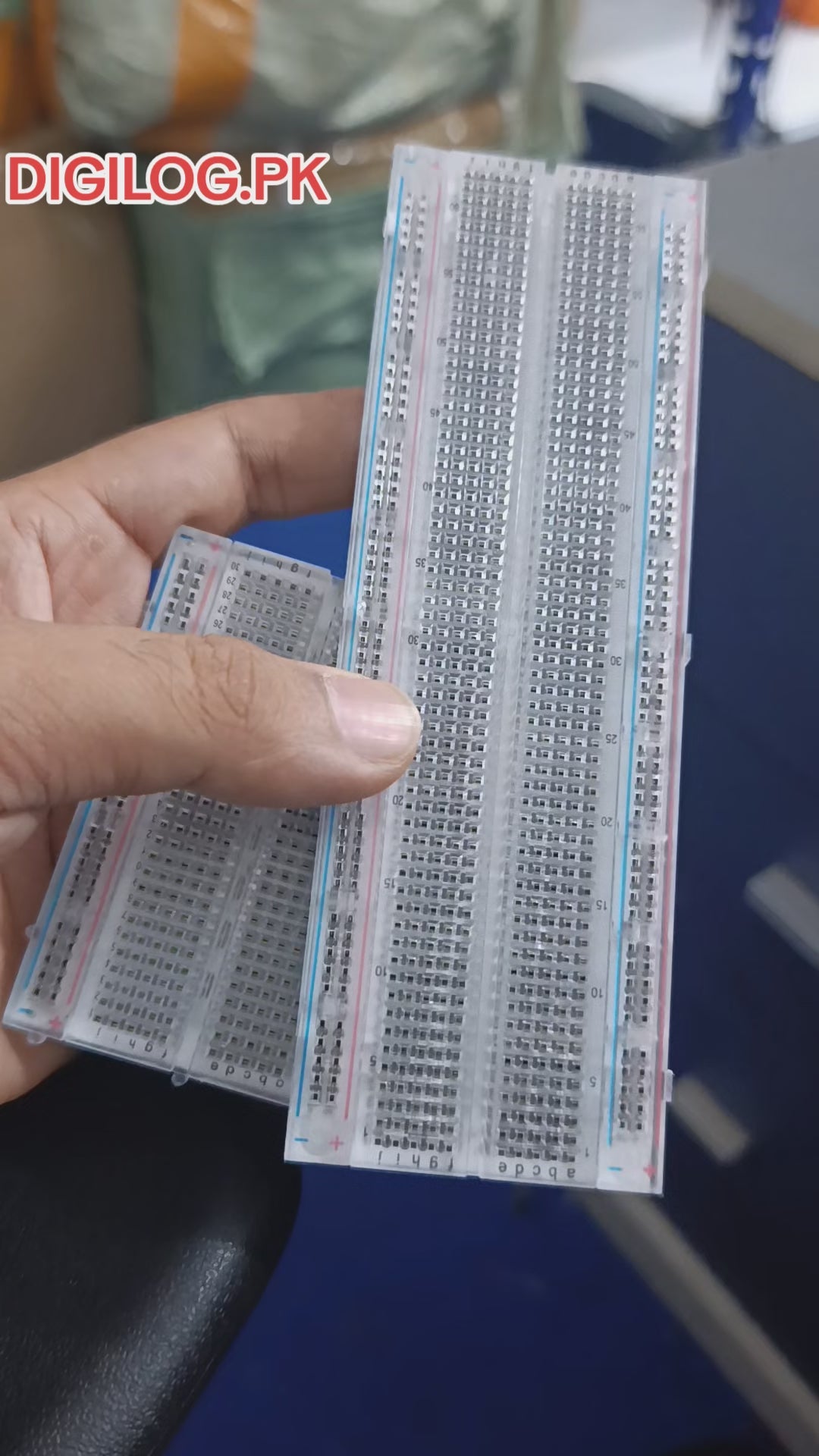 Transparent Clear Breadboard 400 Tie-Points with 2 Sets of Power Rails