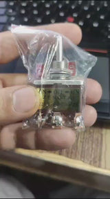Push Switch Dpdt Toggle Switch - product video, preview showing a metal toggle switch with three screw terminals in a plastic bag