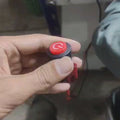 22mm Red LED Power Button Switch 12V Autolock Power Button Push Button On/off Switch Auto Replacement - product video, preview showing a hand holding a round red push button with a power symbol
