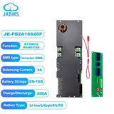 Jkbms PB1A16S15P Smart Inverter BMS 8s - 16S 24V 48V 150A Family Energy Storage LiFePO4/li-ion/lto - product video, preview showing a battery management system circuit board with a separate interface module