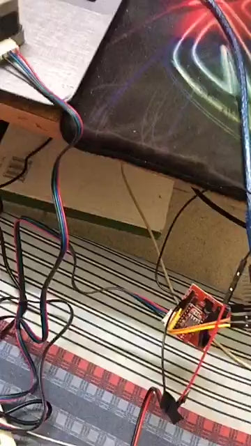 Used 4 Wire NEMA 17 5mm Shaft Bipolar Stepper Motors - product video, preview showing stepper motor connected to a driver board with ribbon cables
