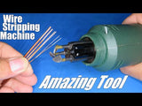 Df-8 Enameled Wire Stripping Machine, Varnished Wire Stripper, Enameled Copper-digilog.pk - product video, preview showing a handheld electric tool with three metal blades and copper wires