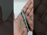 Blue 1602 LCD 16x2 Character LCD Arduino Display For Arduino - product video, preview showing a side view of a thin rectangular electronic module with black buttons