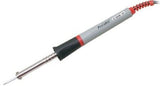 Pro'sKit 40 W Soldering Iron 8PK-S120NB-40 - a grey and black handheld soldering iron with a metal tip and a red power cord strain relief.