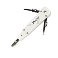 Proskit CP3141 Impact Terminal Tool For Krone FS - a white handheld tool with a metal punch-down tip and two black folding accessories extended.