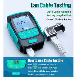 Pro'sKit MT-7615 LAN cable testing with detachable RJ45 remote identifier for runs up to 600 m