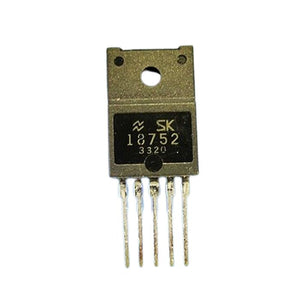 pullout SK18752 IC - a silver and black electronic component with five metal pins and a mounting hole, featuring the text "SK 18752 3320" printed on its face.