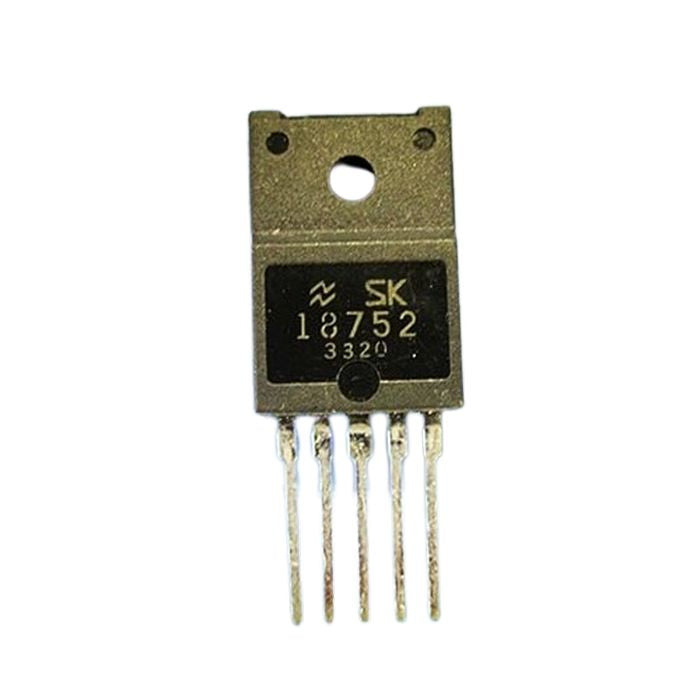 pullout SK18752 IC - a silver and black electronic component with five metal pins and a mounting hole, featuring the text "SK 18752 3320" printed on its face.