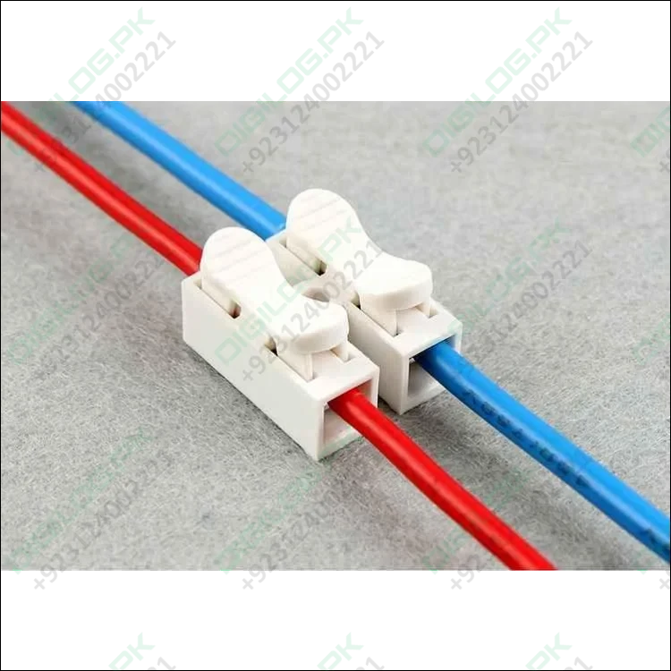 2 Point Quick Connector Cable Clamp Terminal Block Spring