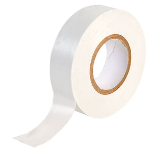 PVC Electrical Insulation Tape - shown as a single roll of white adhesive tape with a cardboard core, partially unrolled at the bottom.