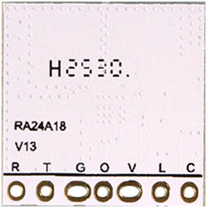 RA24A18 24GHz Presence Sensor Module – Human Motion Presence Sensor Module mmWave Radar Technology - a white square circuit board printed with "H2530", "RA24A18", "V13", and seven labeled connection ports.