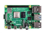 Raspberry Pi 4 1GB RAM - a green, rectangular circuit board featuring a GPIO header, Ethernet port, USB ports, HDMI ports, and a camera connector.