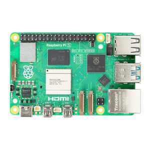 Raspberry Pi 5 16GB | High-Performance SBC | Digilog.pk - a green printed circuit board featuring a central processor, multiple USB, HDMI, Ethernet, and camera ports, and a GPIO header.