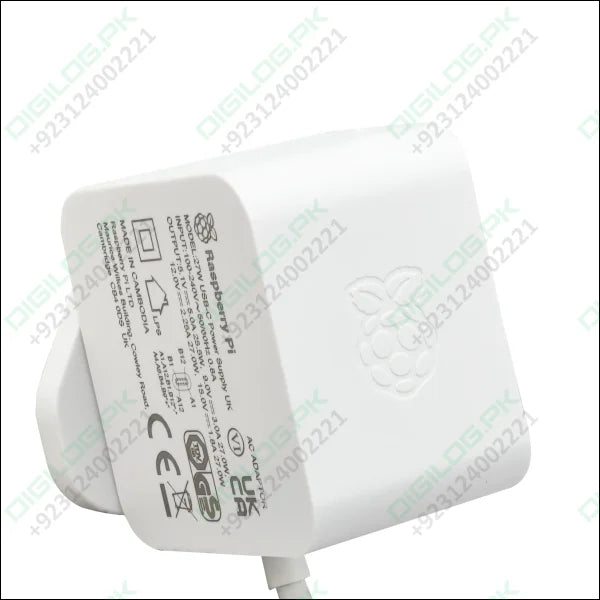 Raspberry Pi 5: Official 27W 5.1V 5A USB C Power Supply