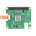 Raspberry Pi AI HAT+ (26 TOPS) with Hailo-8 Accelerator - a green circuit board with a central Hailo processor, a 40-pin header, and an attached flexible PCIe ribbon cable.