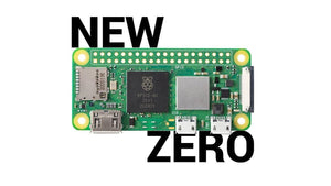 Raspberry Pi Zero 2 W - a green circuit board featuring a central processor, a microSD card slot, a camera connector, and three micro-USB ports.